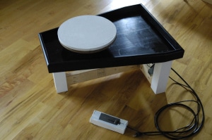 tour de potier fabriqué avec un tapis roulant