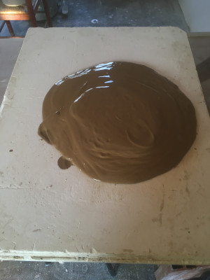 terre qui seche sur plaque de platre