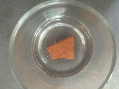 bulle d'air autour de l'argile