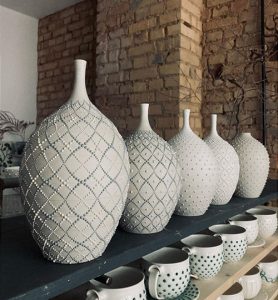 Décor poire poterie