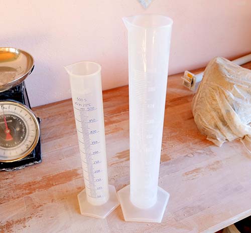 eprouvette graduée ceramiste