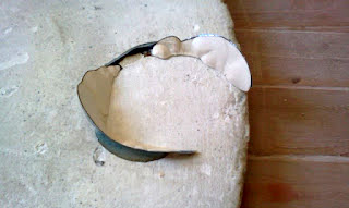 pièce collée à la plaque four céramiste