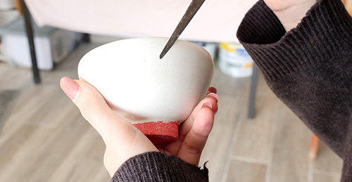 test rayure émail céramique -nocivité émaux céramique