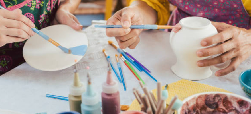 peinture sur porcelaine four