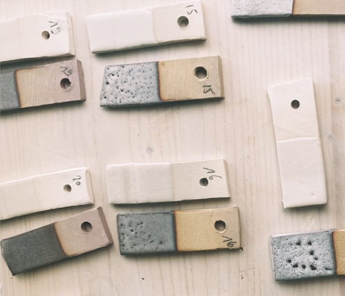 tuiles de test céramique - recycler émaux