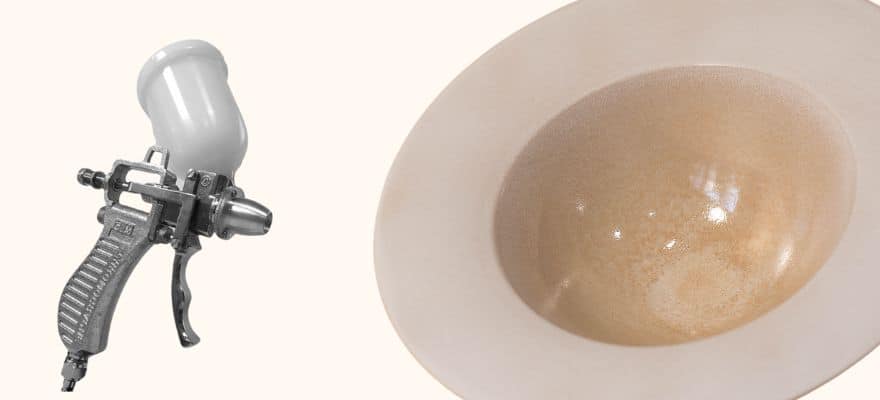 émailler les céramiques au pistolet