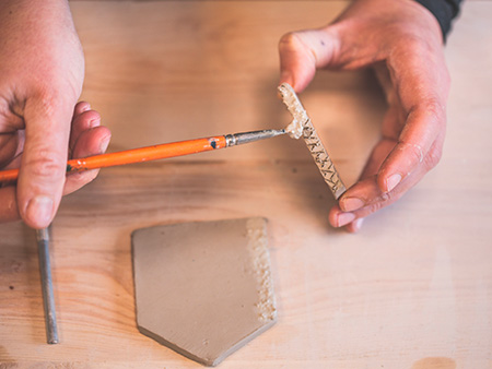 mettre de la barbotine