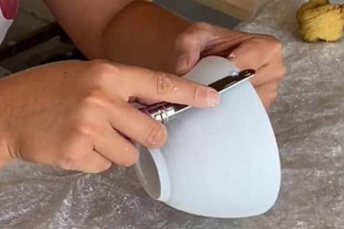 retouche émaillage couteau