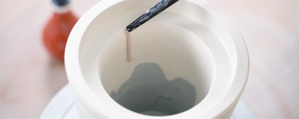 argile coulage coloré