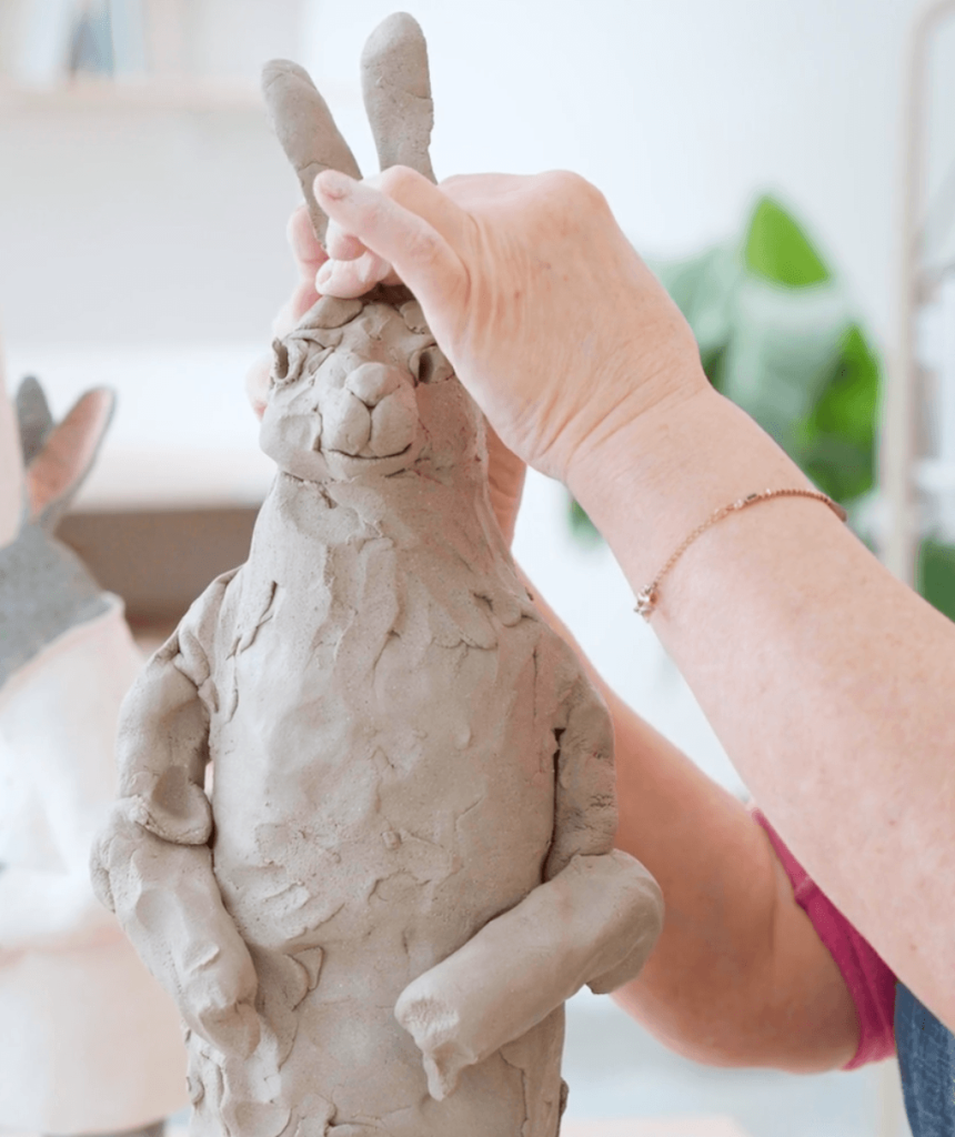 sculpture animalière lapin