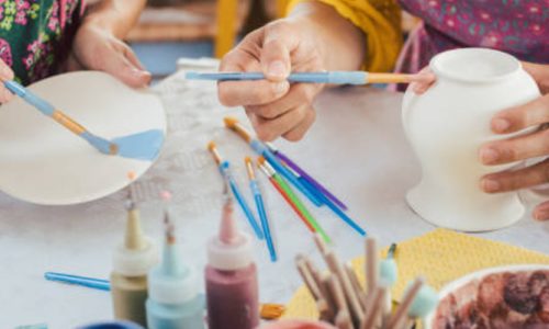 peinture sur porcelaine four